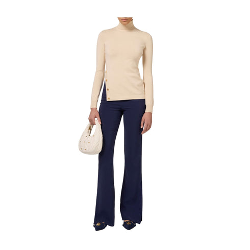ELISABETTA FRANCHI Pullover Maglia Donna con maxi spacco Lattice - Francavilla Moda